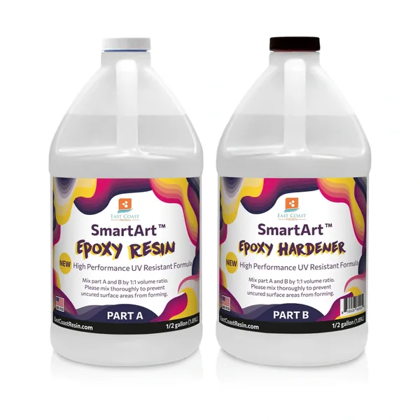 SmartArt Epoxy Resin 1 Gallon Kit (1/2 gallon Part A + 1/2 gallon Part B)