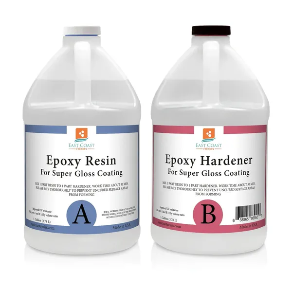 Epoxy Resin 2 Gallon Kit (1 gallon Part A + 1 gallon Part B)
