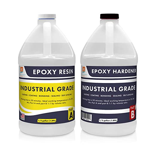 Epoxy Resin 1 Gallon Kit Industrial Grade | For Bonding, Sealing, Casting,  Coating, Filling, Gluing (1/2 gallon + 1/2 gallon)